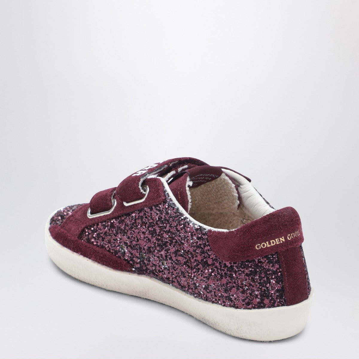 Golden Goose Golden Goose Old School sneakers in burgundy glitter