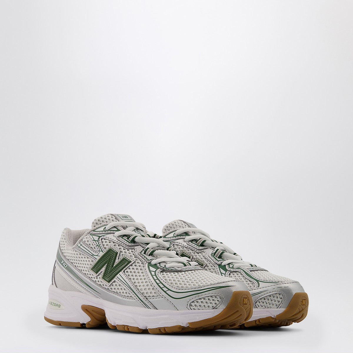 New Balance New Balance Sneaker 740 Bungee Silver Metalic/ Dark Alpine Green