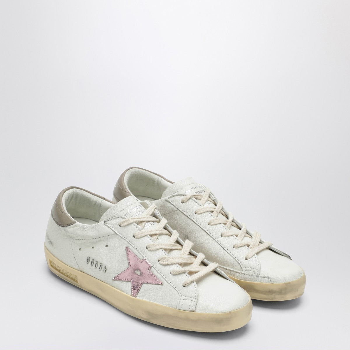 Golden Goose Golden Goose White/grey/pink Super-Star trainer