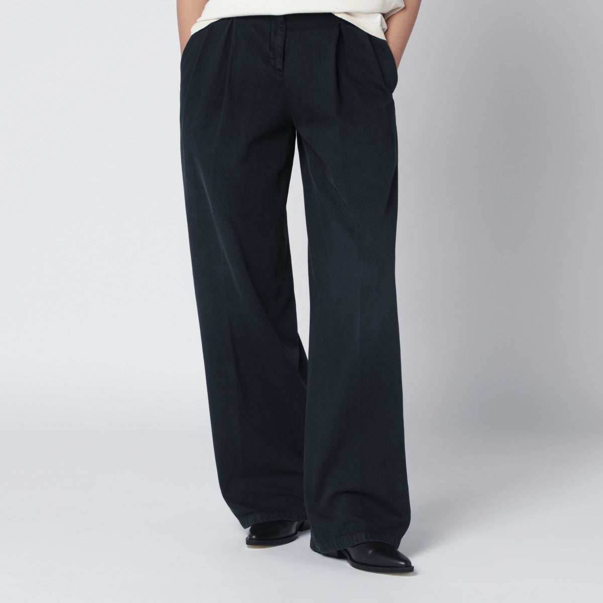Golden Goose Golden Goose Black wide-leg cotton trousers