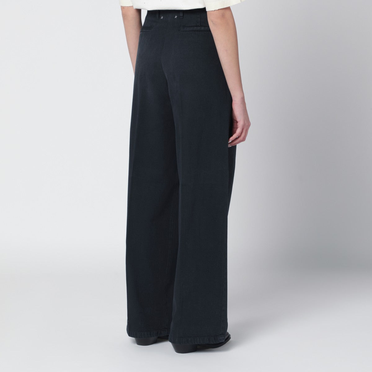 Golden Goose Golden Goose Black wide-leg cotton trousers