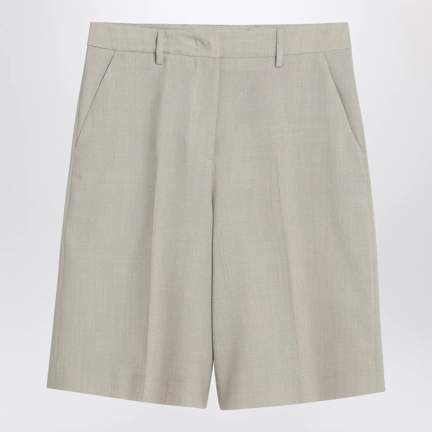 Golden Goose Beige mélange wool-blend bermuda