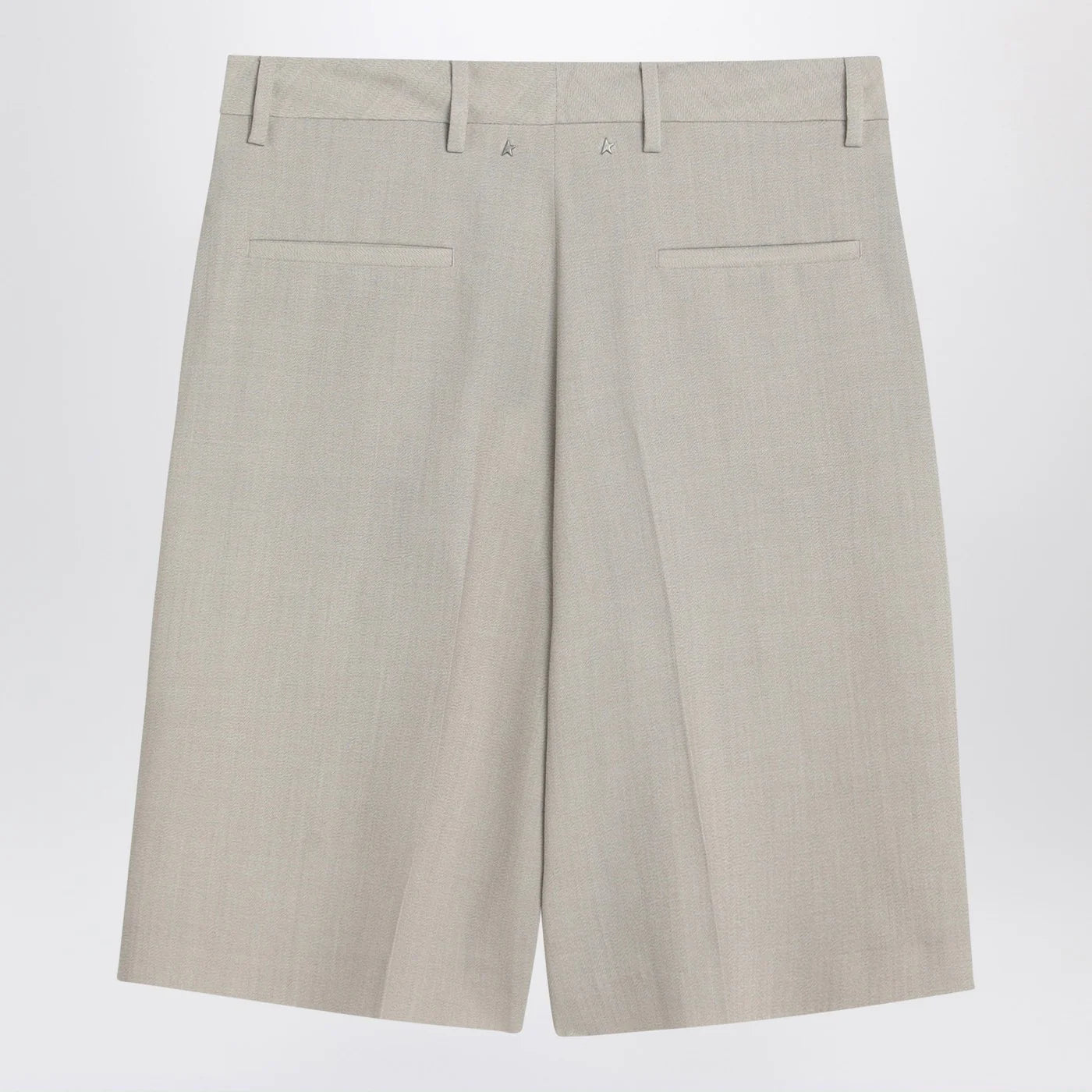 Golden Goose Beige mélange wool-blend bermuda