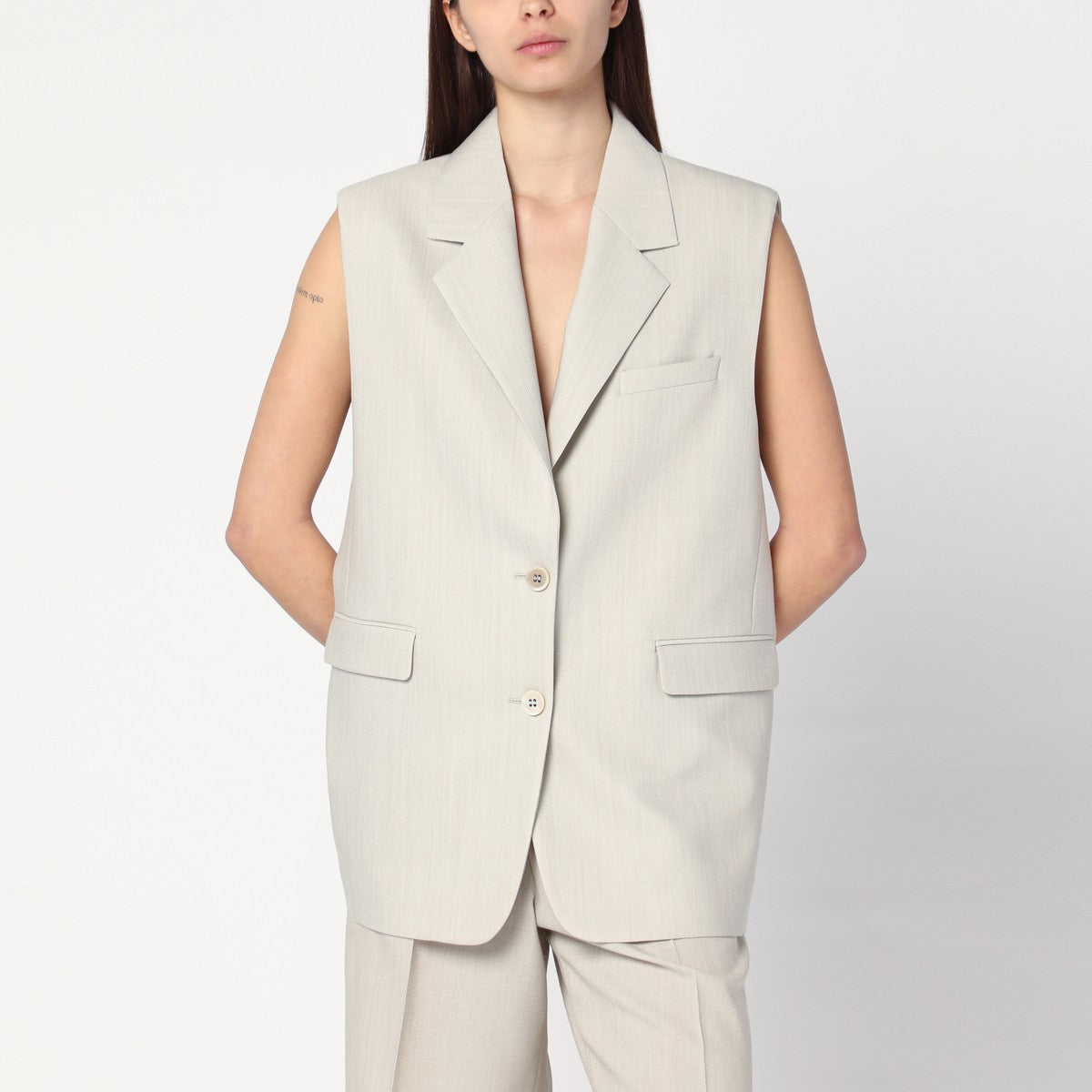 Golden Goose Golden Goose Single-breasted vest in wool blend