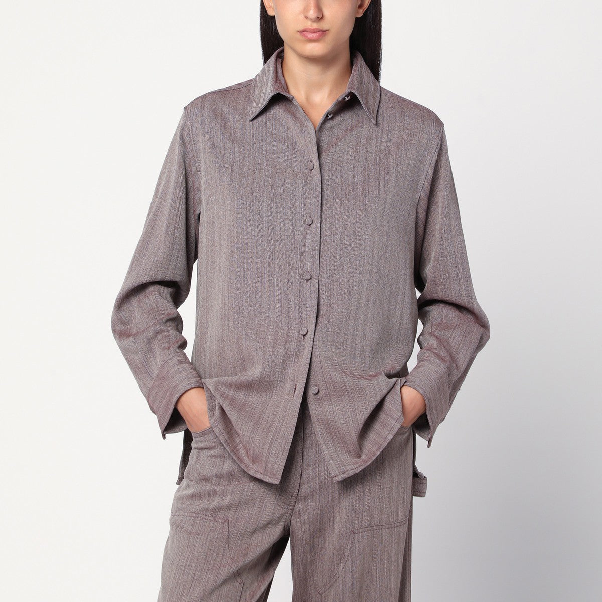 Golden Goose Golden Goose Garnet shirt in chevron wool blend