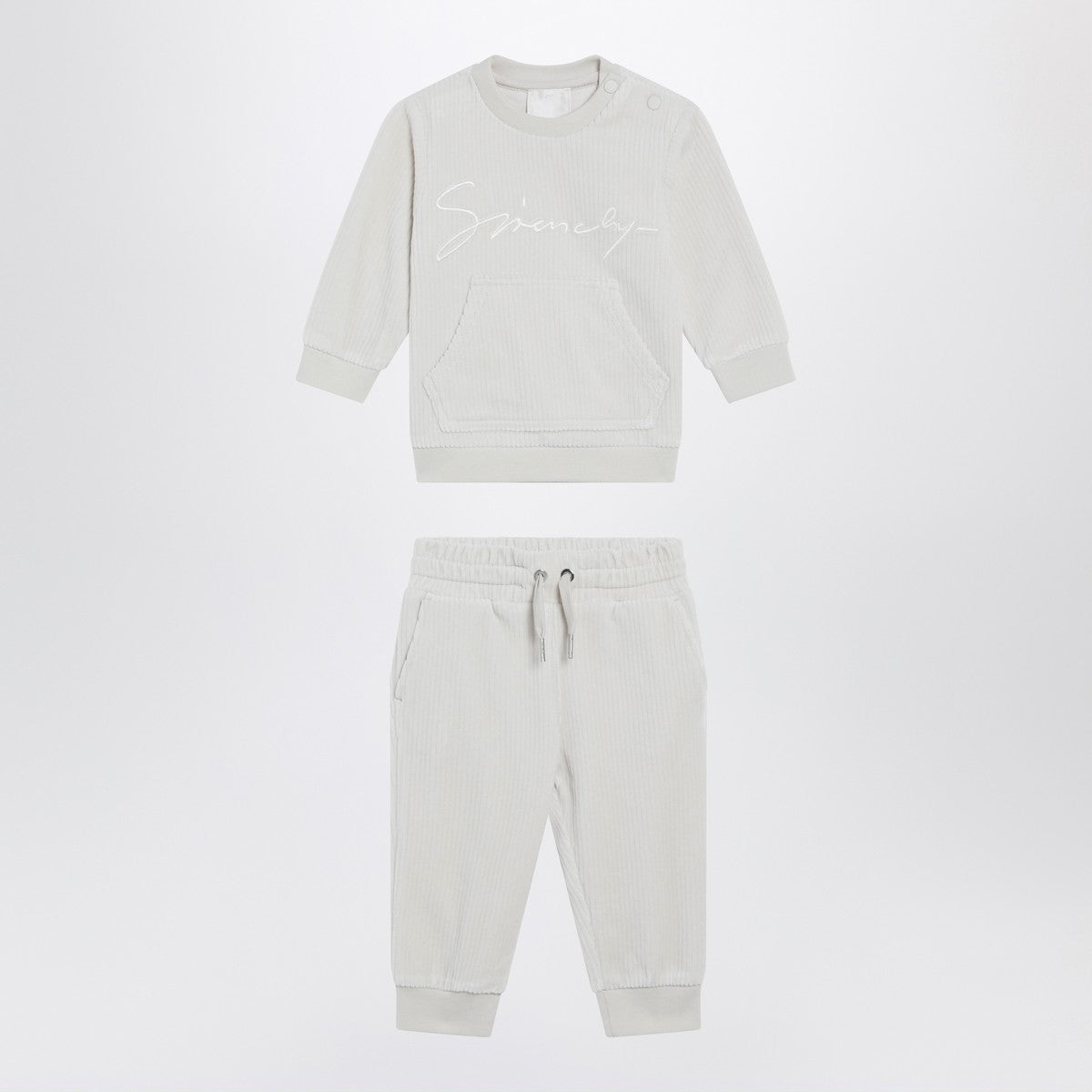 Givenchy Givenchy White velvet two-piece outfit