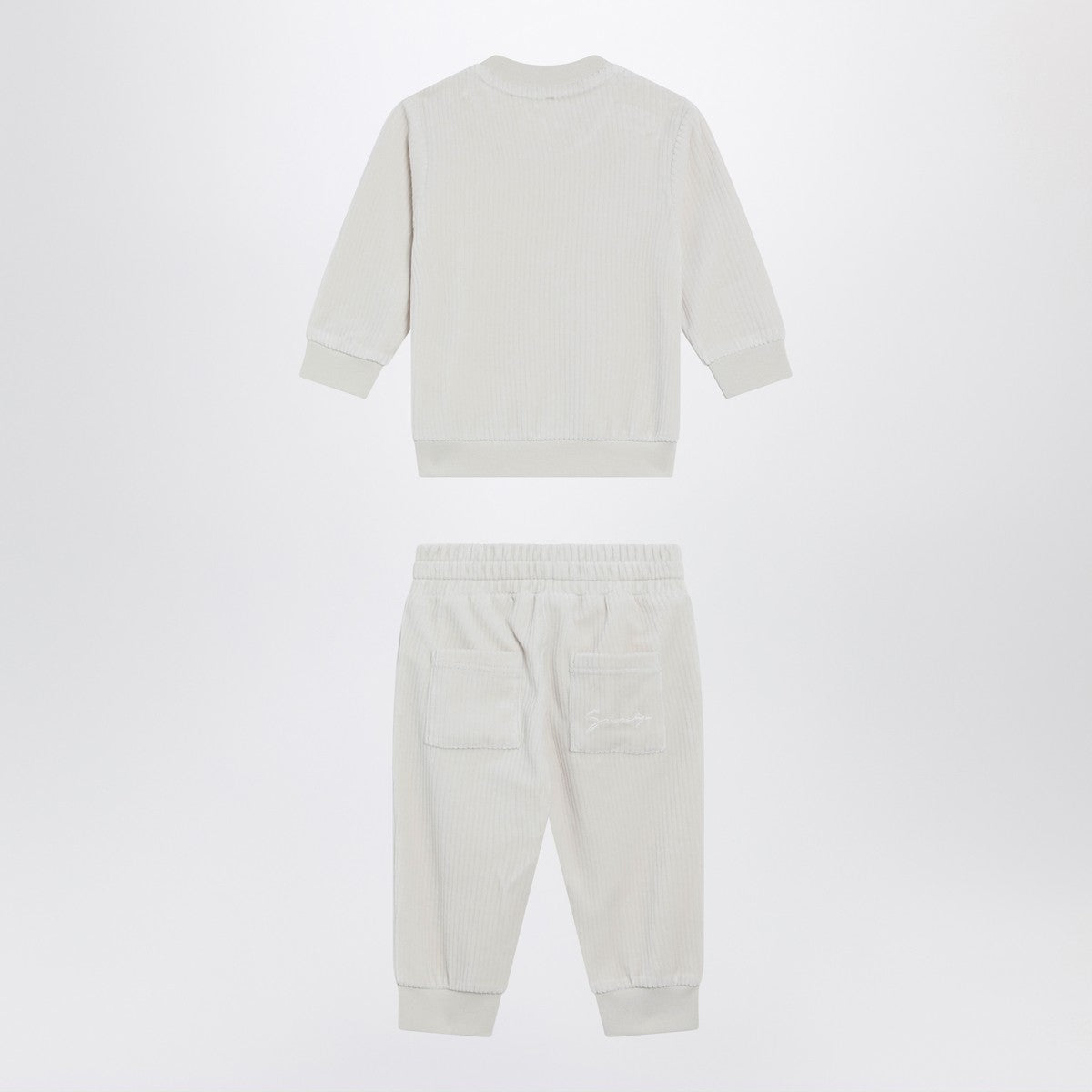 Givenchy Givenchy White velvet two-piece outfit