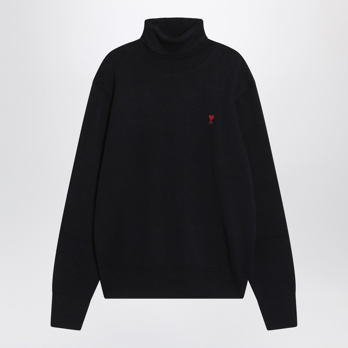 Ami Paris Ami Paris Navy blue turtleneck sweater Ami De Coeur