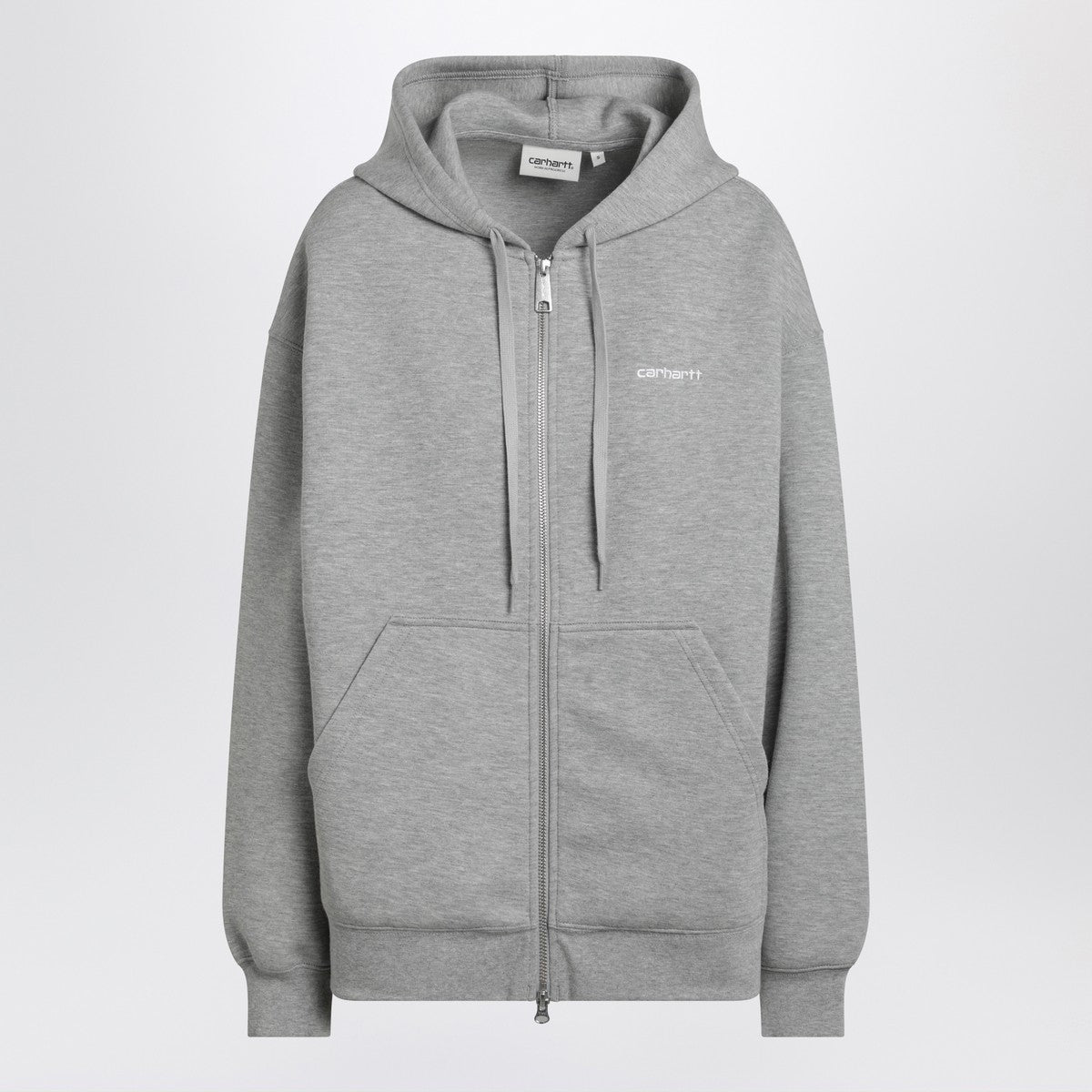 Carhartt WIP Grey zip sweatshirt in cotton blend