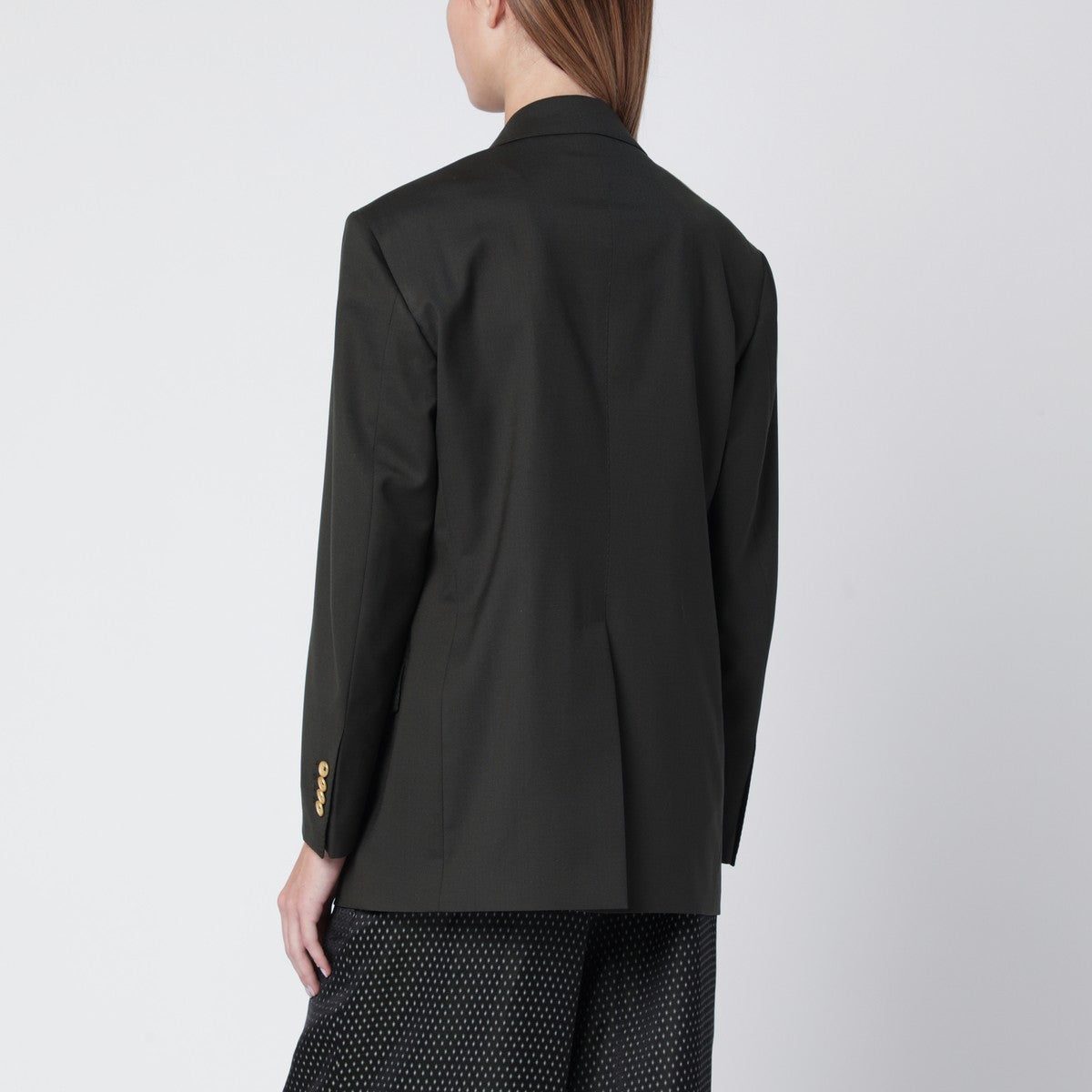 Tagliatore Tagliatore Dark green wool-blend double-breasted jacket