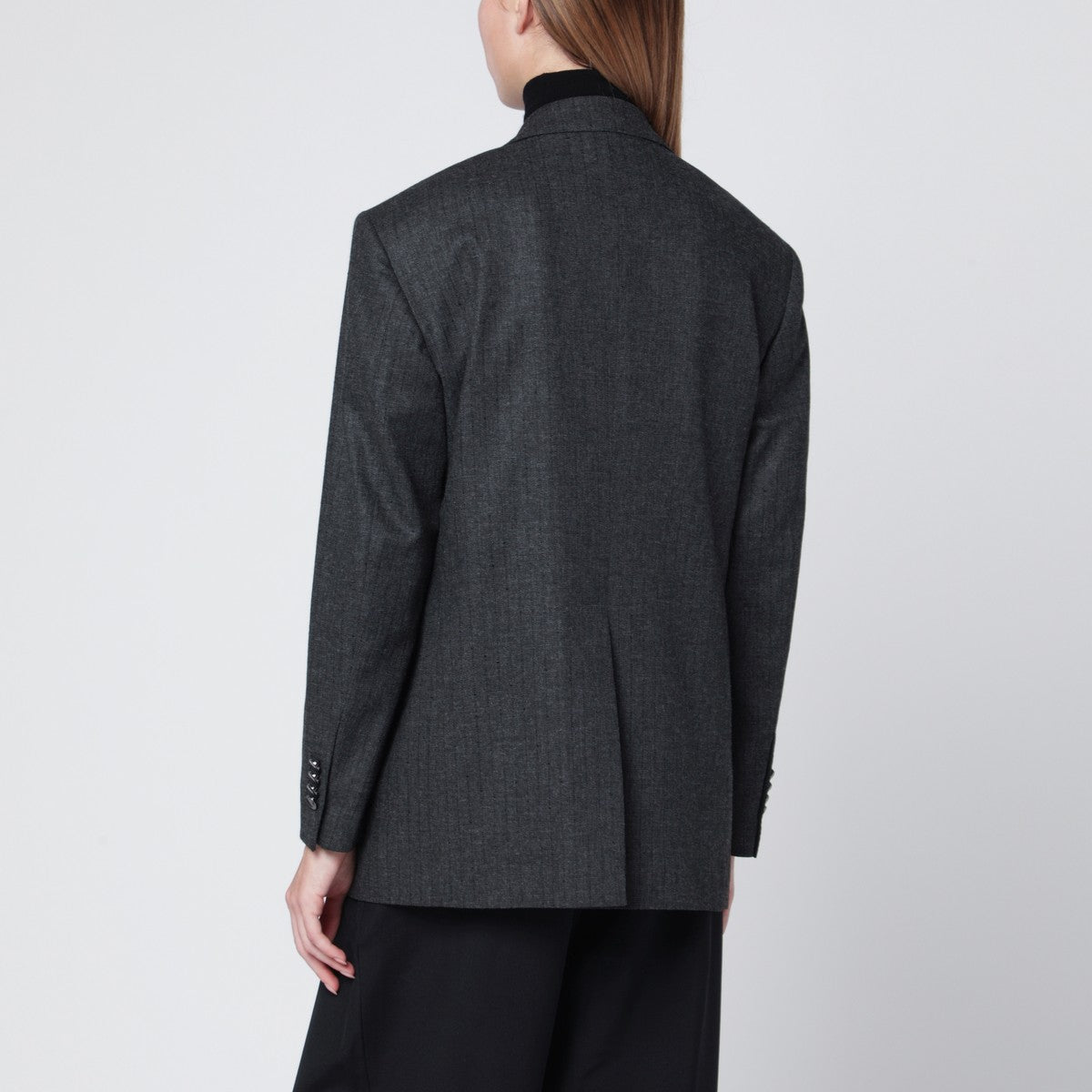 Tagliatore Tagliatore Grey wool-blend double-breasted jacket