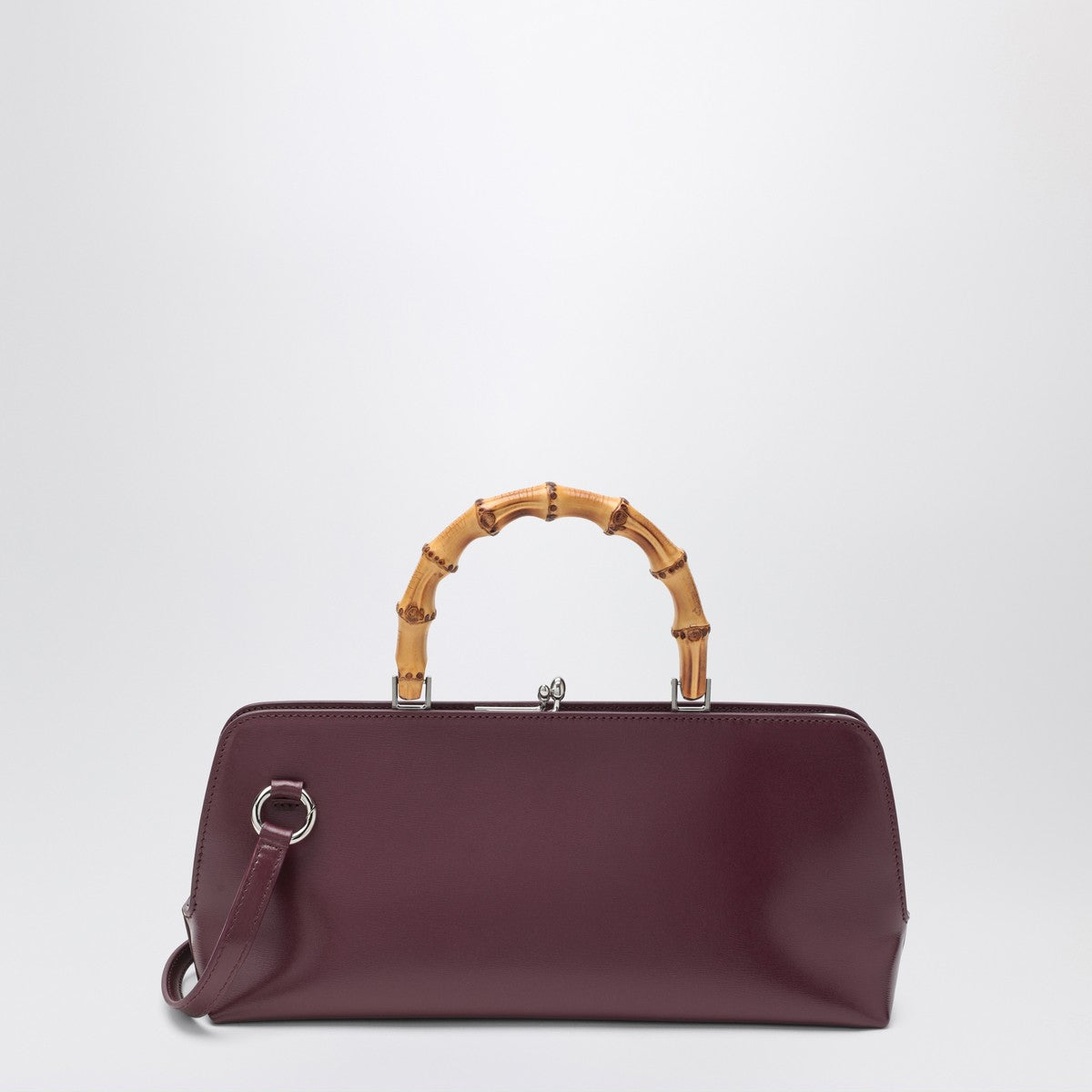 Jil Sander Jil Sander Small Goji Bamboo bag in burgundy