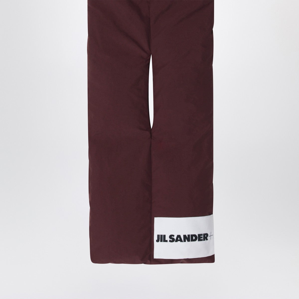 Jil Sander Jil Sander Plum padded scarf with logo