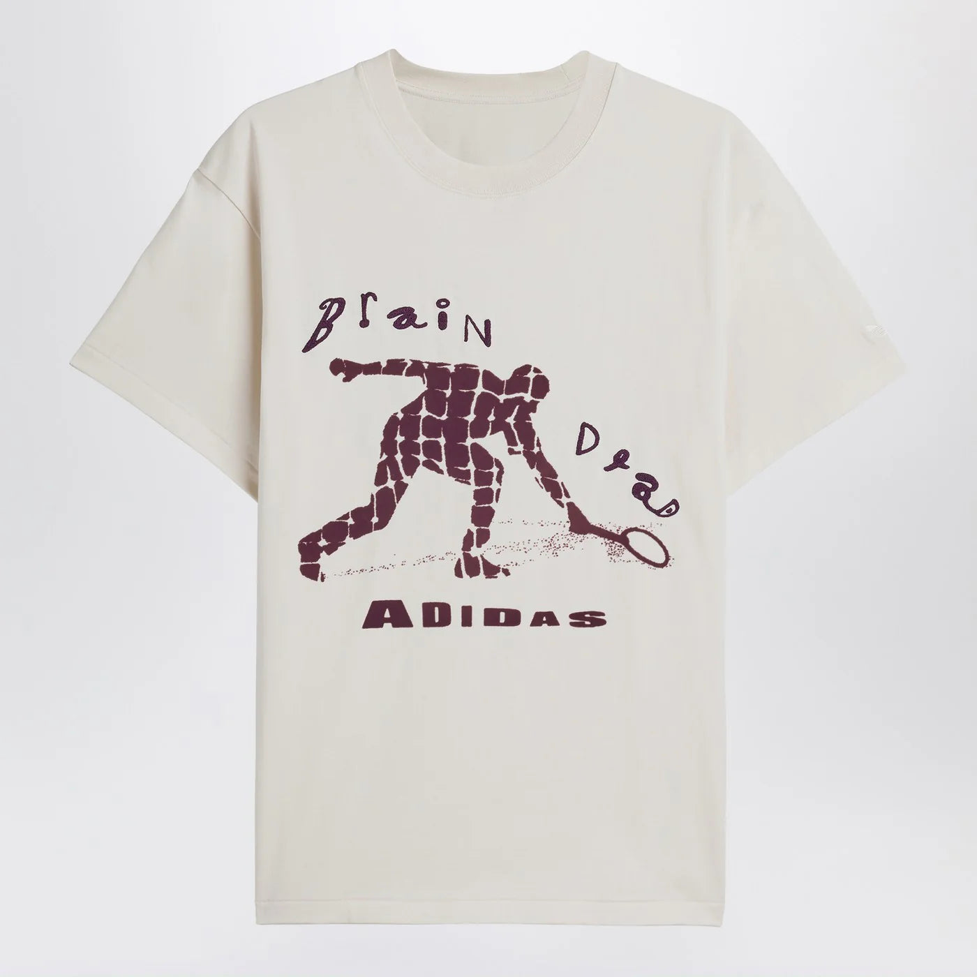 adidas x Brain Dead Ivory cotton T-shirt with logo
