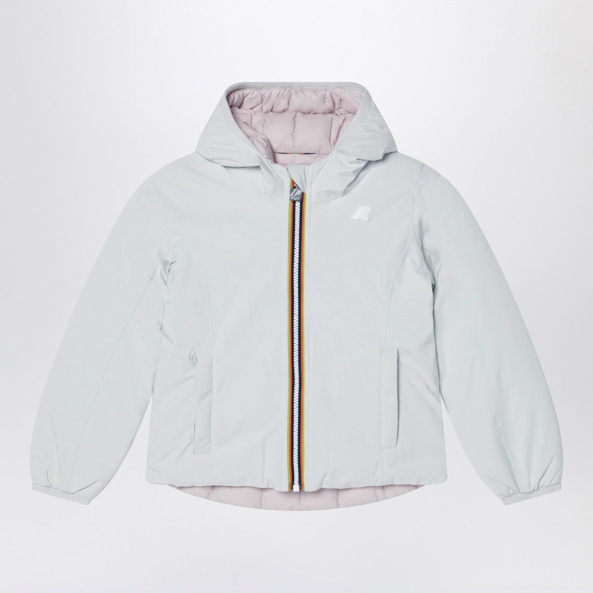 K-Way K-Way Reversible Lily Thermo jacket in gardenia white/pink