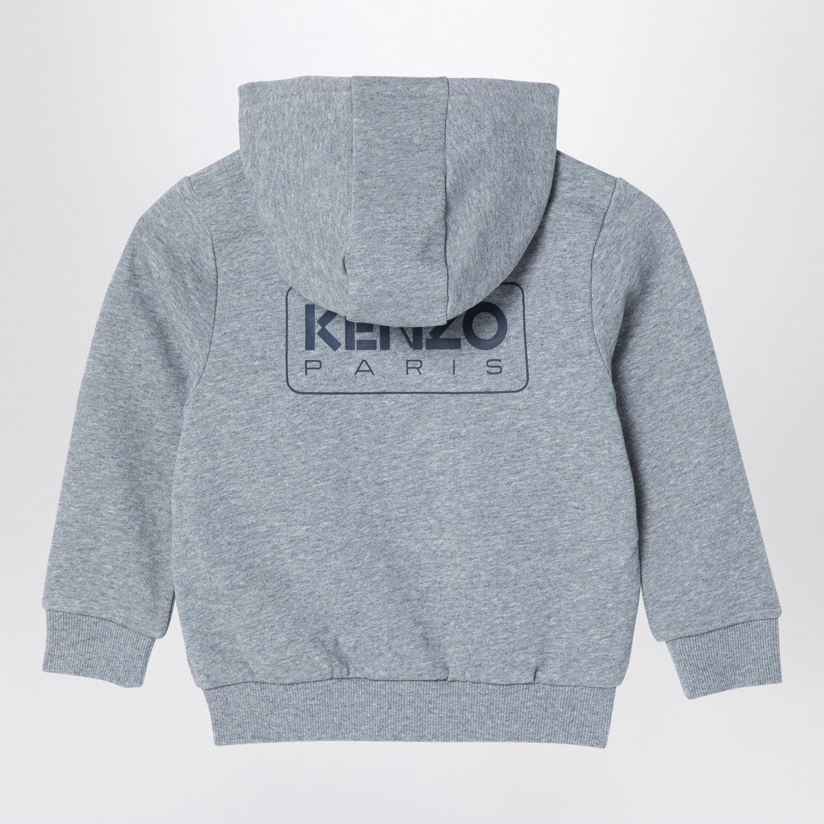 Kenzo KENZO Grey cotton blend zip sweatshirt with logo