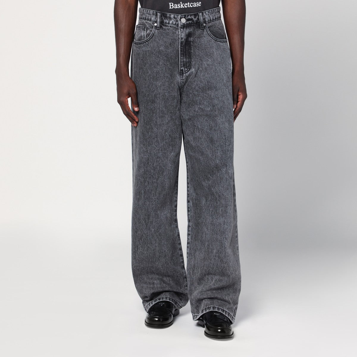 Basketcase Gallery Basketcase Gallery Wide-leg black washed jeans