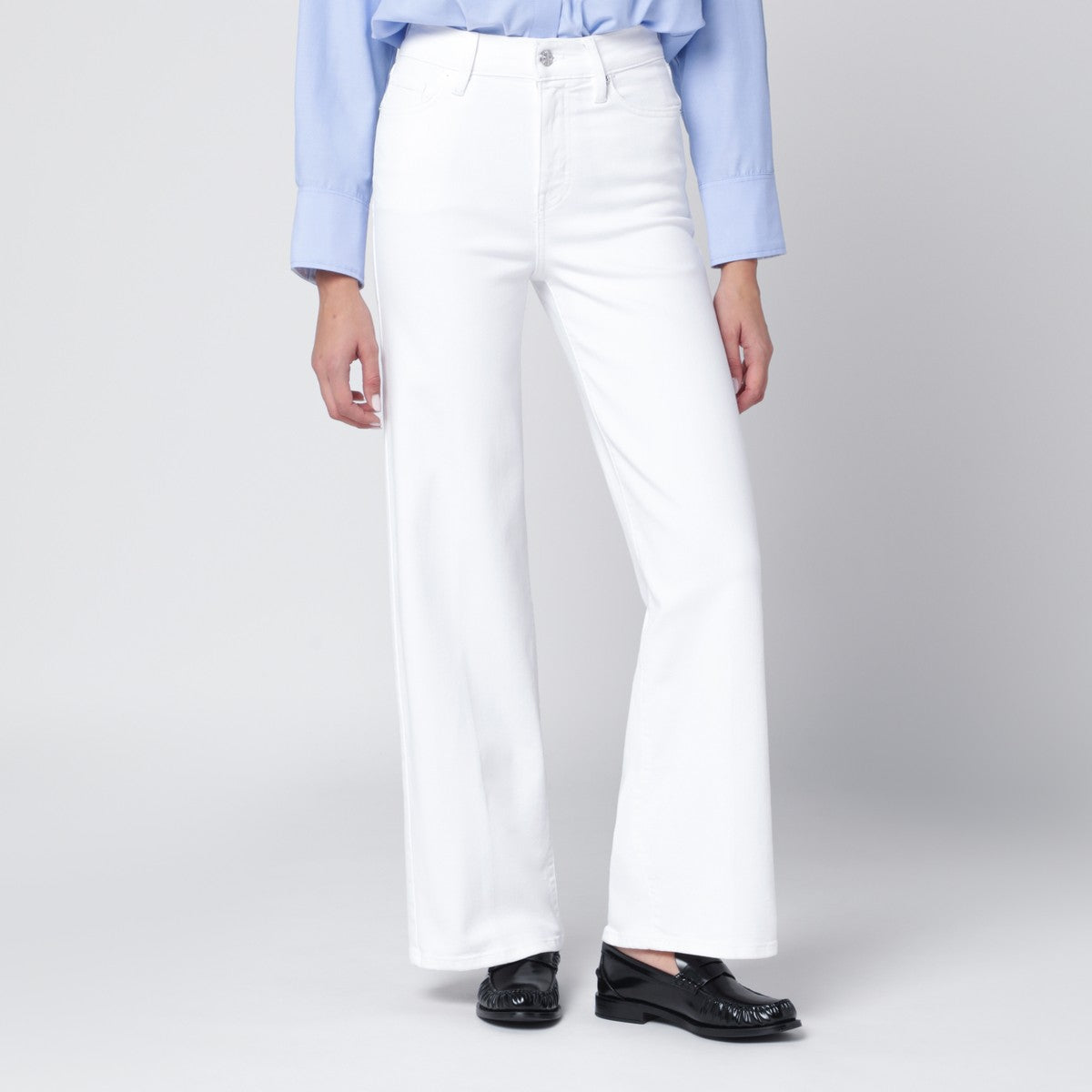 Frame Frame White Slim Palazzo jeans