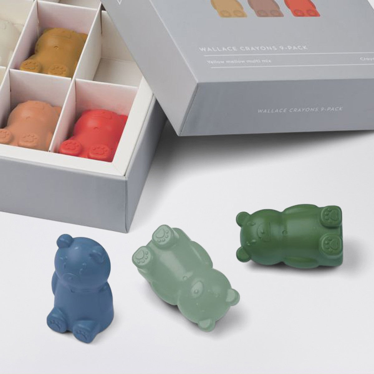 Liewood Liewood Set of nine bear-shaped colored crayons