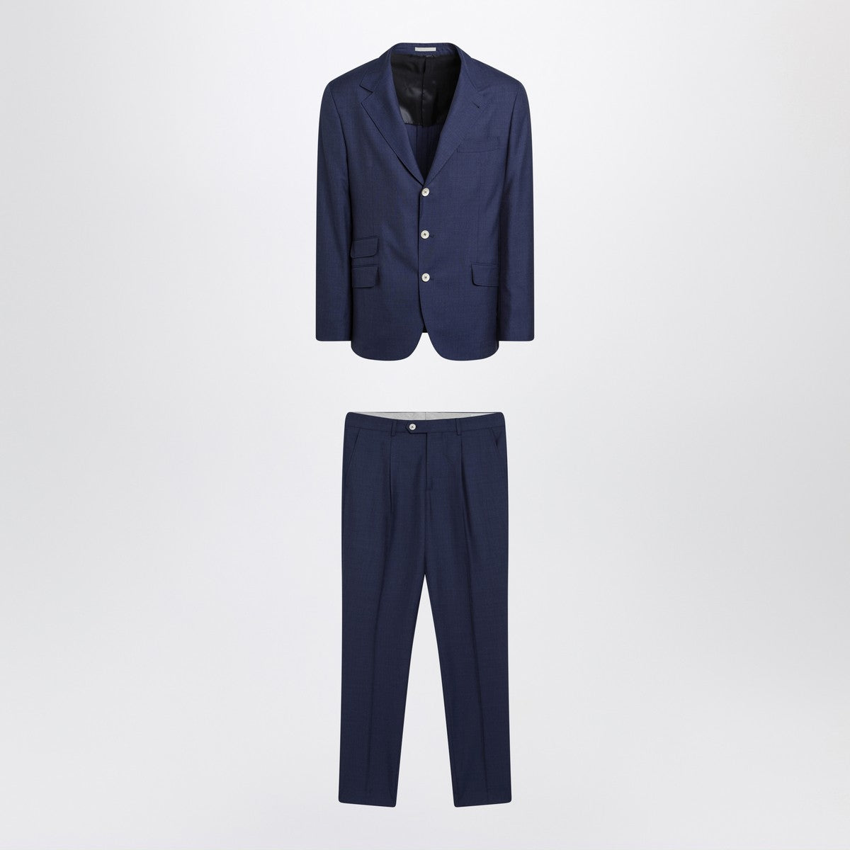 Brunello Cucinelli Brunello Cucinelli Blue single-breasted wool suit