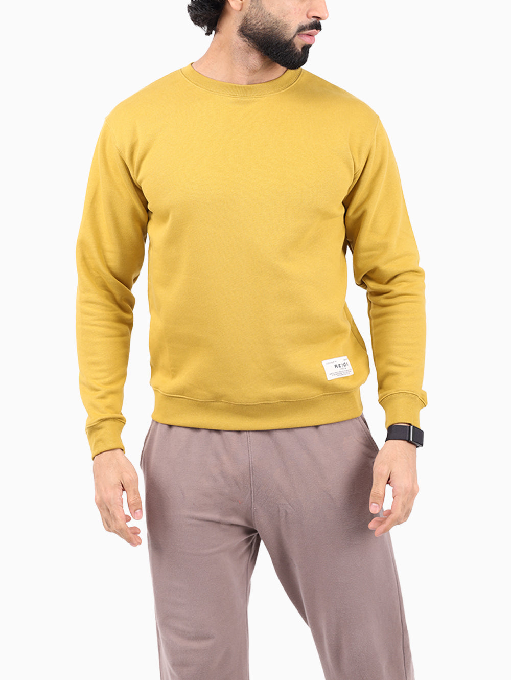 Reign Italia Yellow Sweatshirt Front View – Luxe Marca
