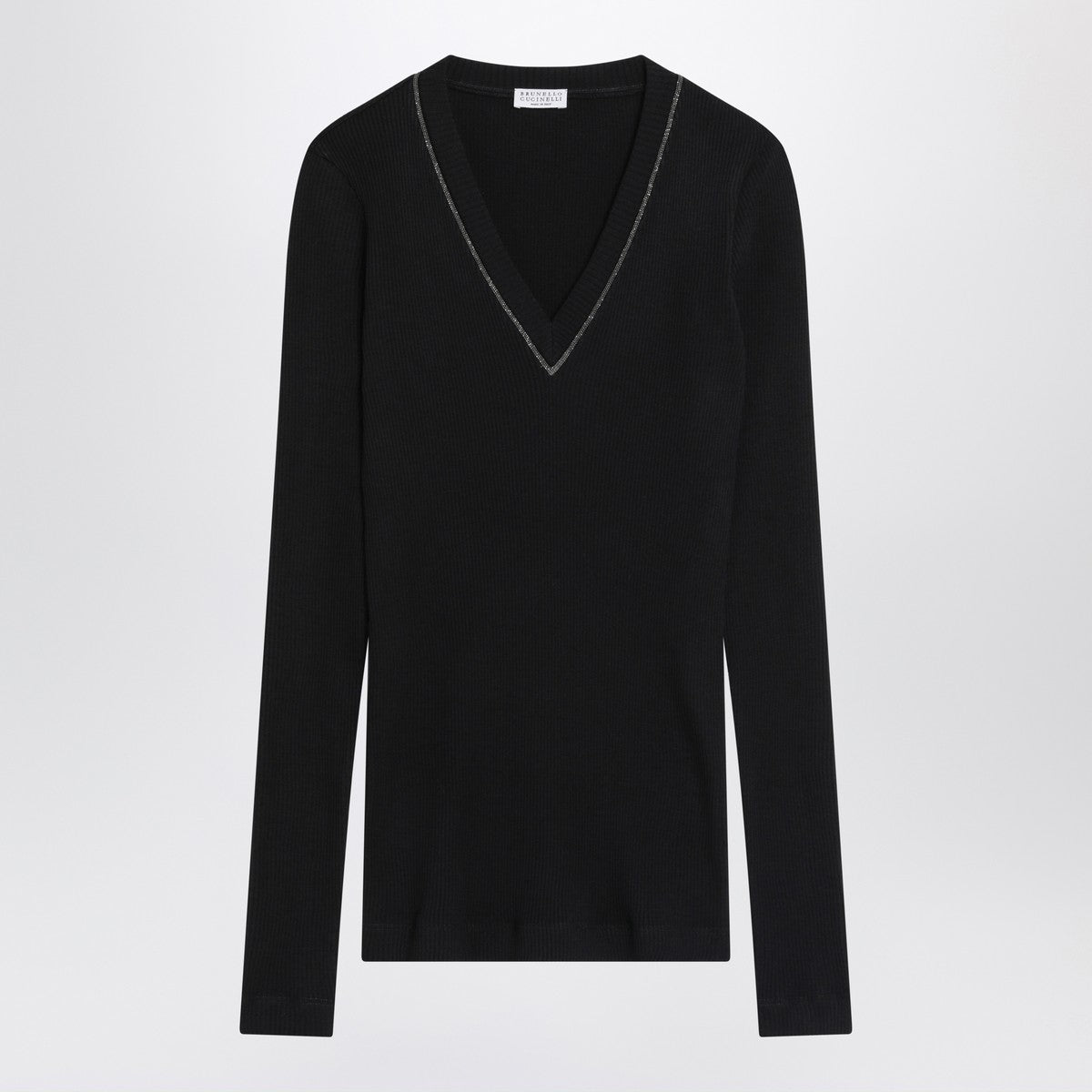 Brunello Cucinelli Brunello Cucinelli Blue ribbed wool sweater