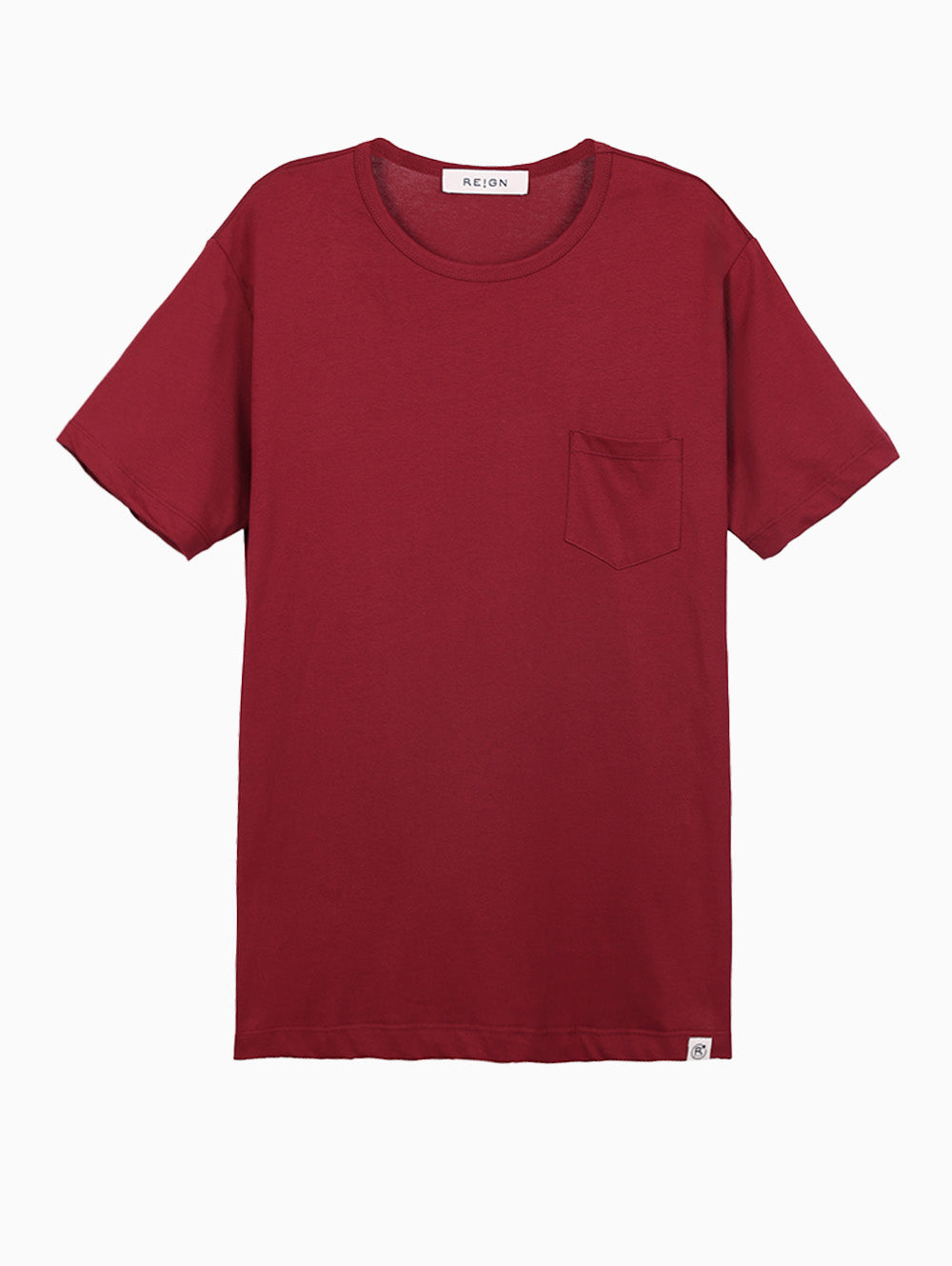 Reign Italia Burgundy Pocket T-Shirt – Front View
