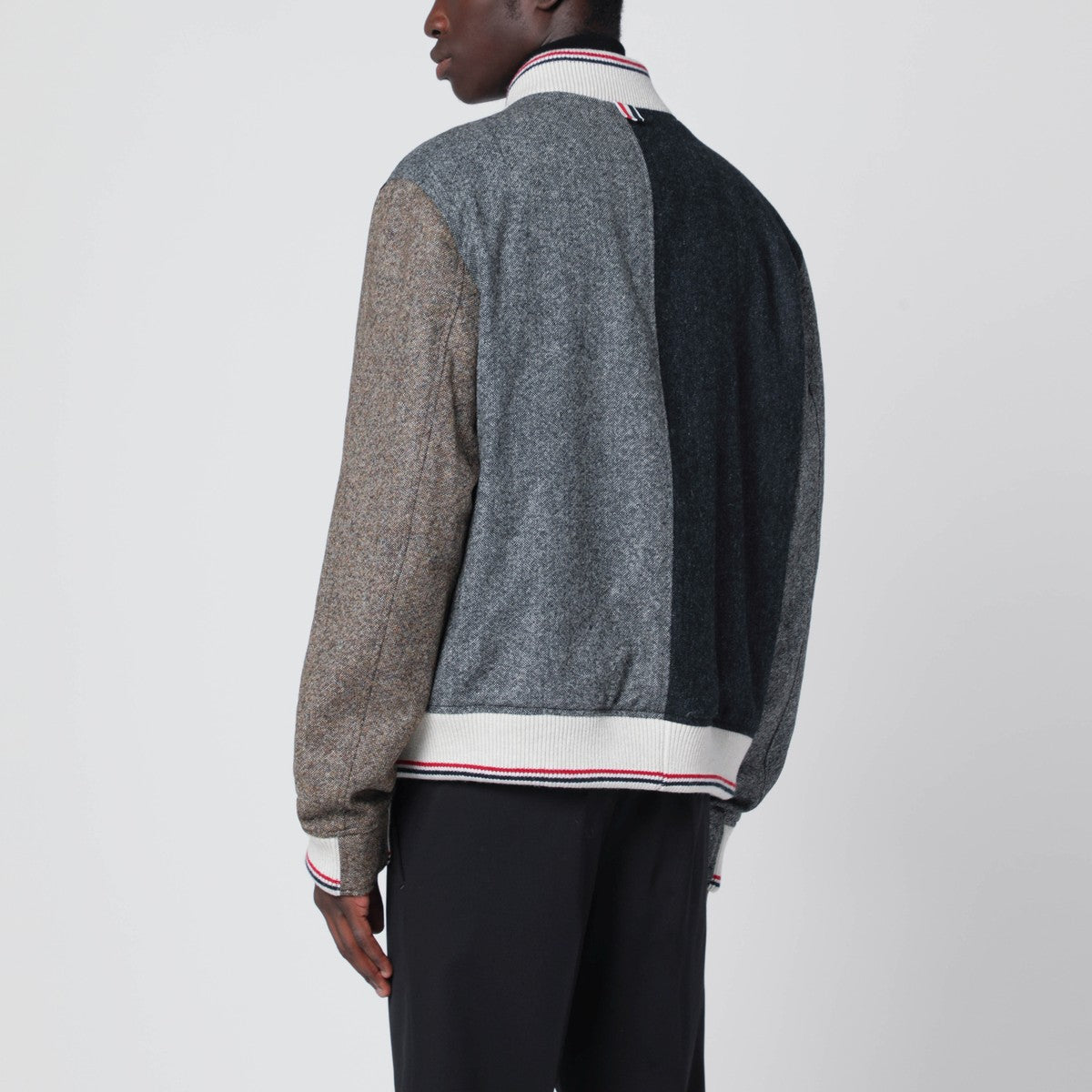 Thom Browne Thom Browne Colour-block wool bomber jacket