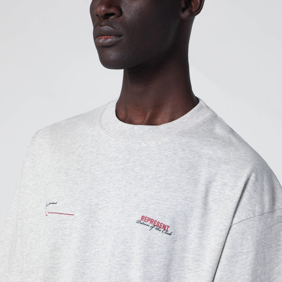 Represent Represent Cream Marl T-shirt with logo