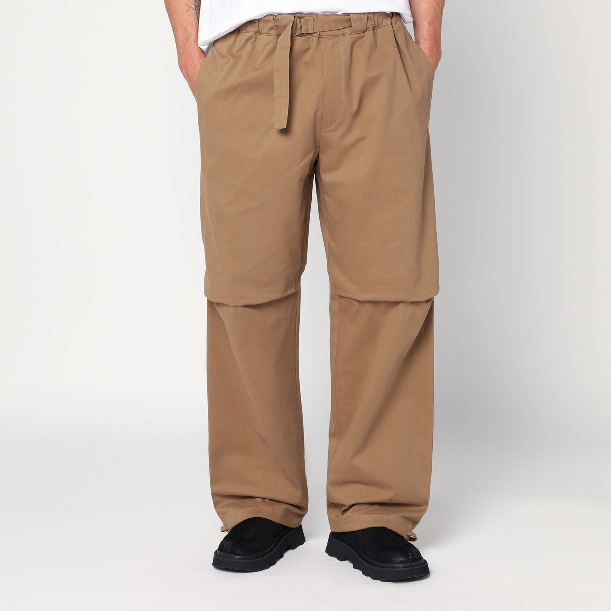 Darkpark DARKPARK Tobacco-coloured Jordan wide leg trousers