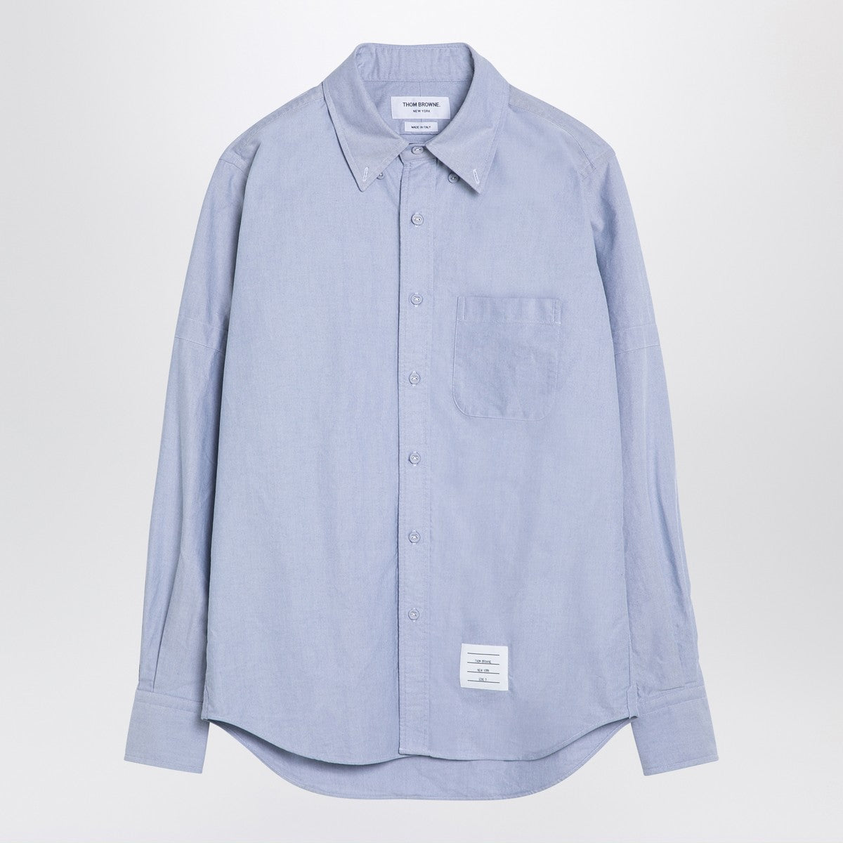 Thom Browne Thom Browne Light blue cotton button-down shirt