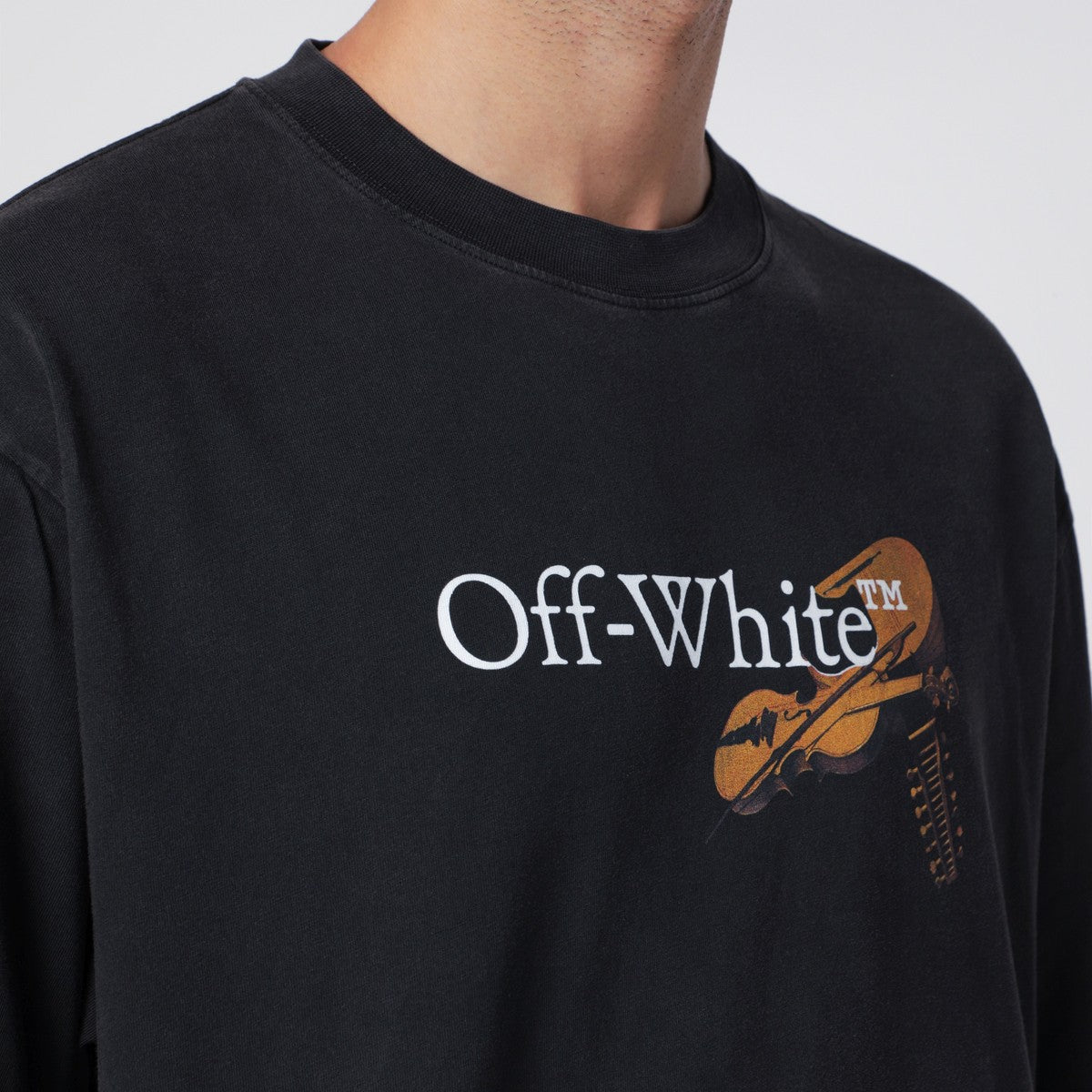 Off White Off White Off-White™ Washed black Cupid Arrow Skate Logo T-shirt