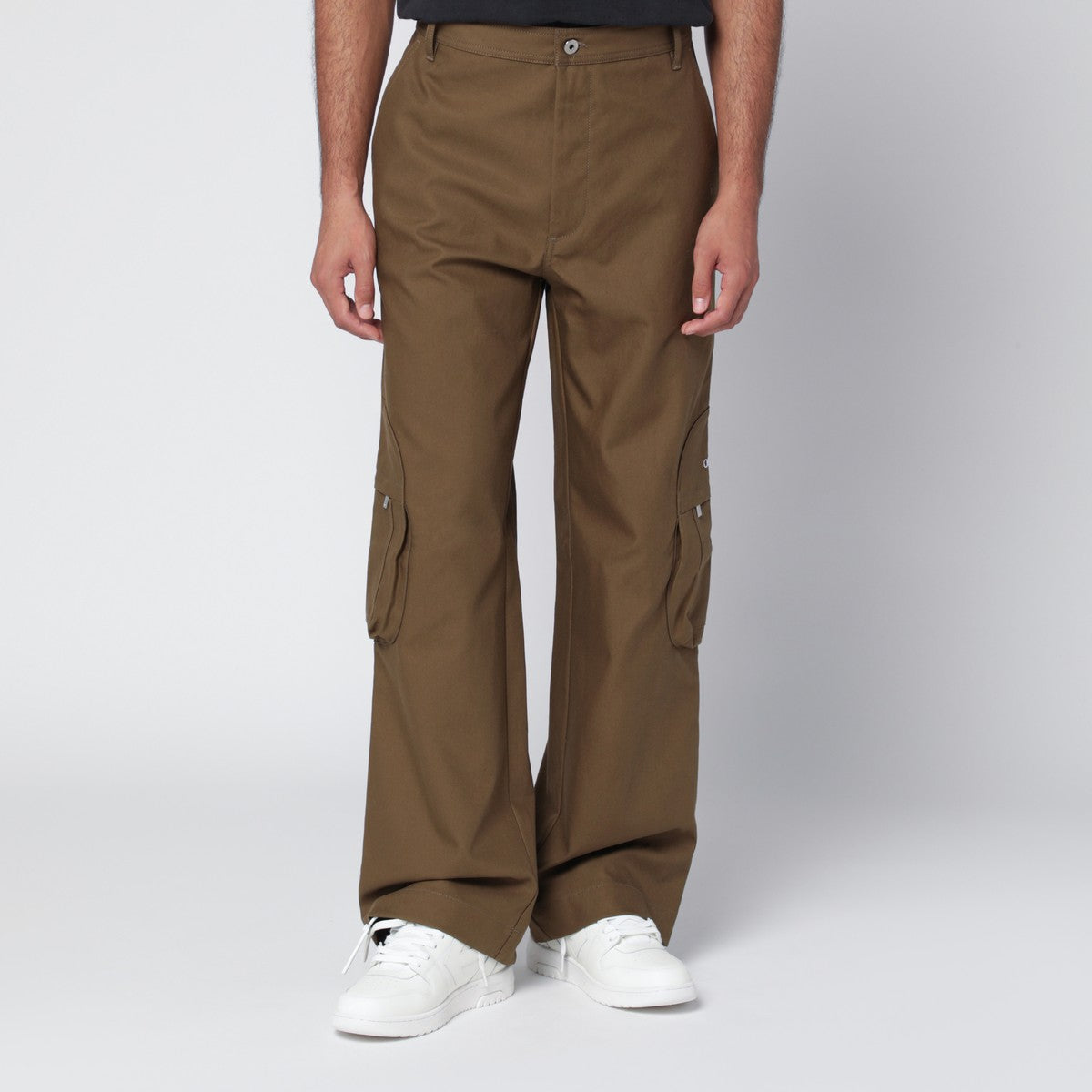 Off White Off White Off-White™ Brown cargo trousers with logo