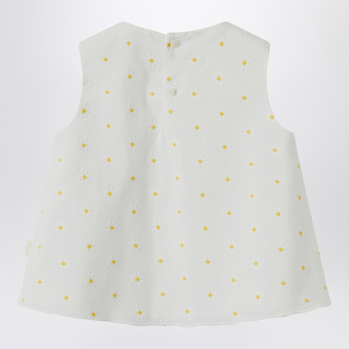 Il Gufo Il Gufo White top with floral embroidery