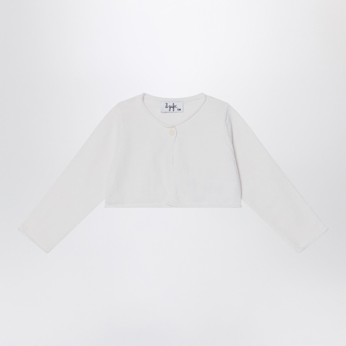 Il Gufo Il Gufo Short wrap cardigan white milk