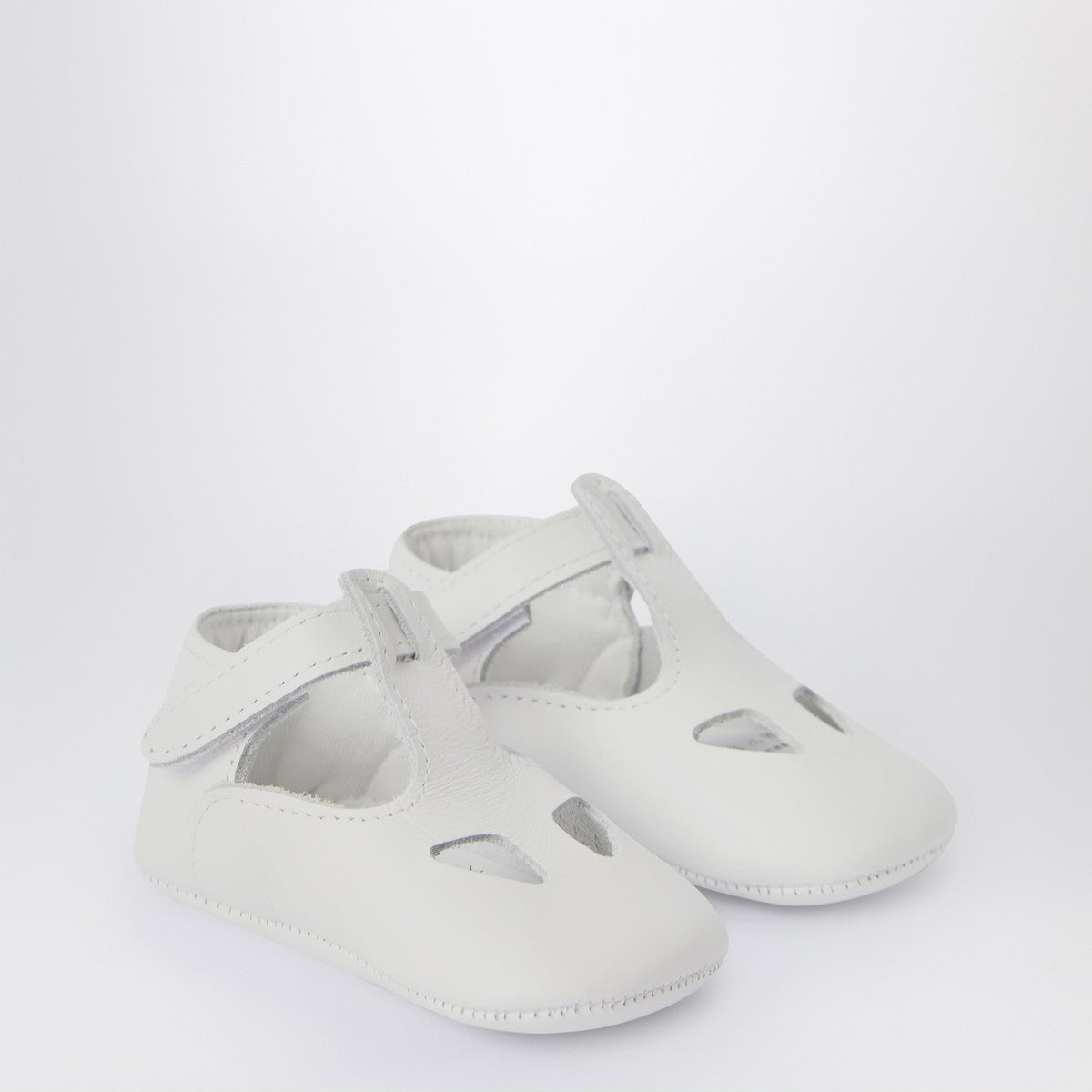 Il Gufo Il Gufo White Baby Shoe in Nappa Leather