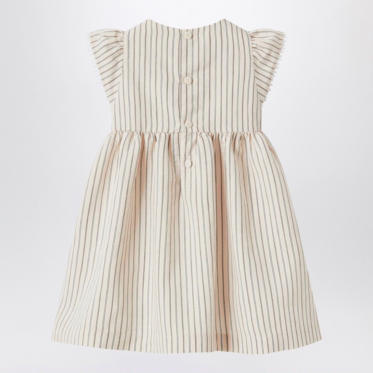 Il Gufo Il Gufo Striped dress with ruffles