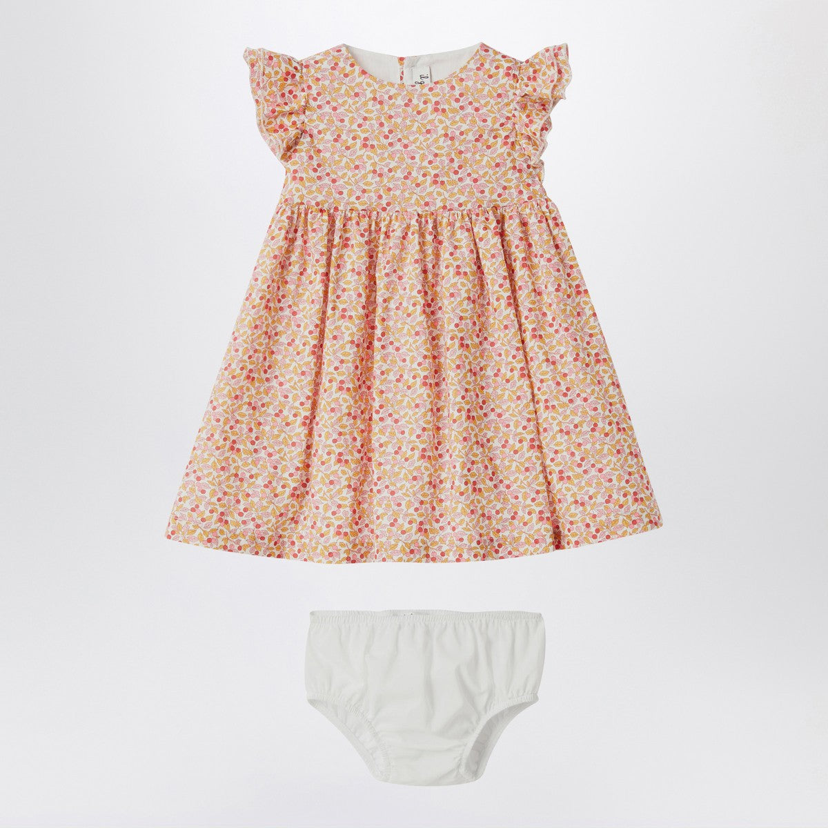 Il Gufo Il Gufo Apricot dress with culotte in Liberty fabric