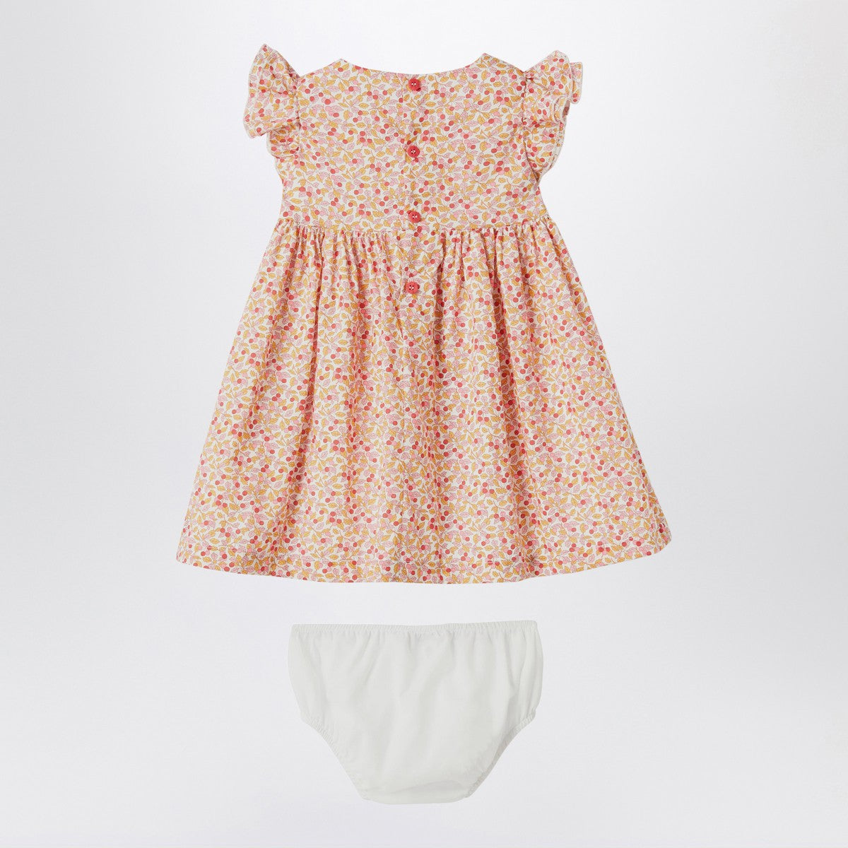 Il Gufo Il Gufo Apricot dress with culotte in Liberty fabric