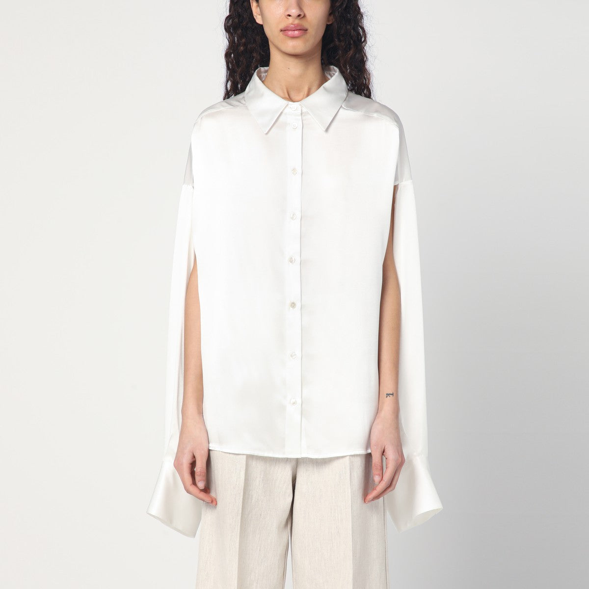 Erika Cavallini Erika Cavallini White silk shirt