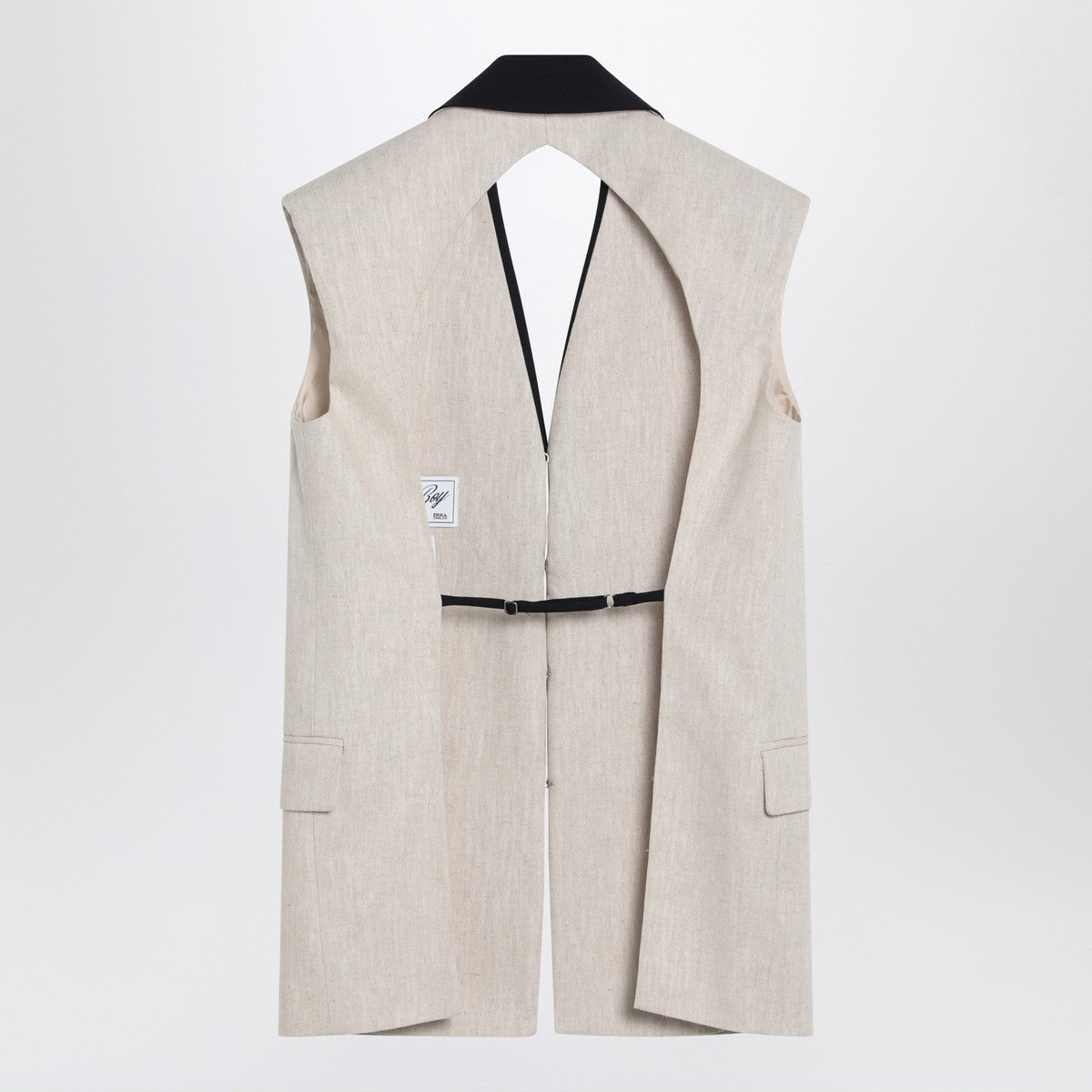 Erika Cavallini Erika Cavallini Linen waistcoat with open back
