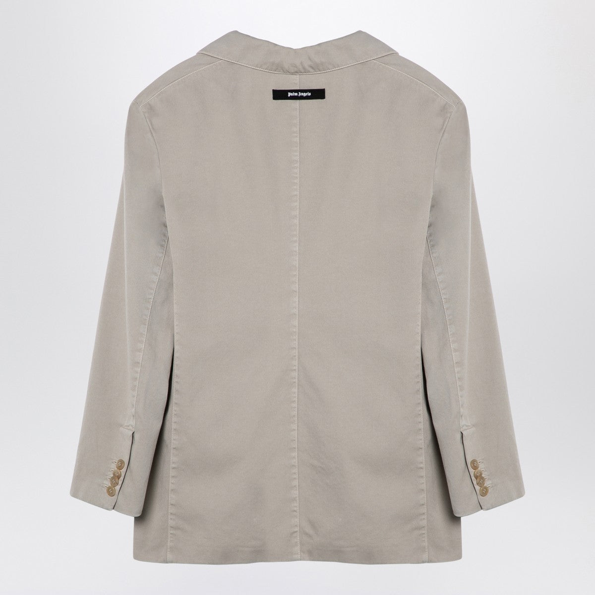 Palm Angels Palm Angels Beige double-breasted cotton jacket