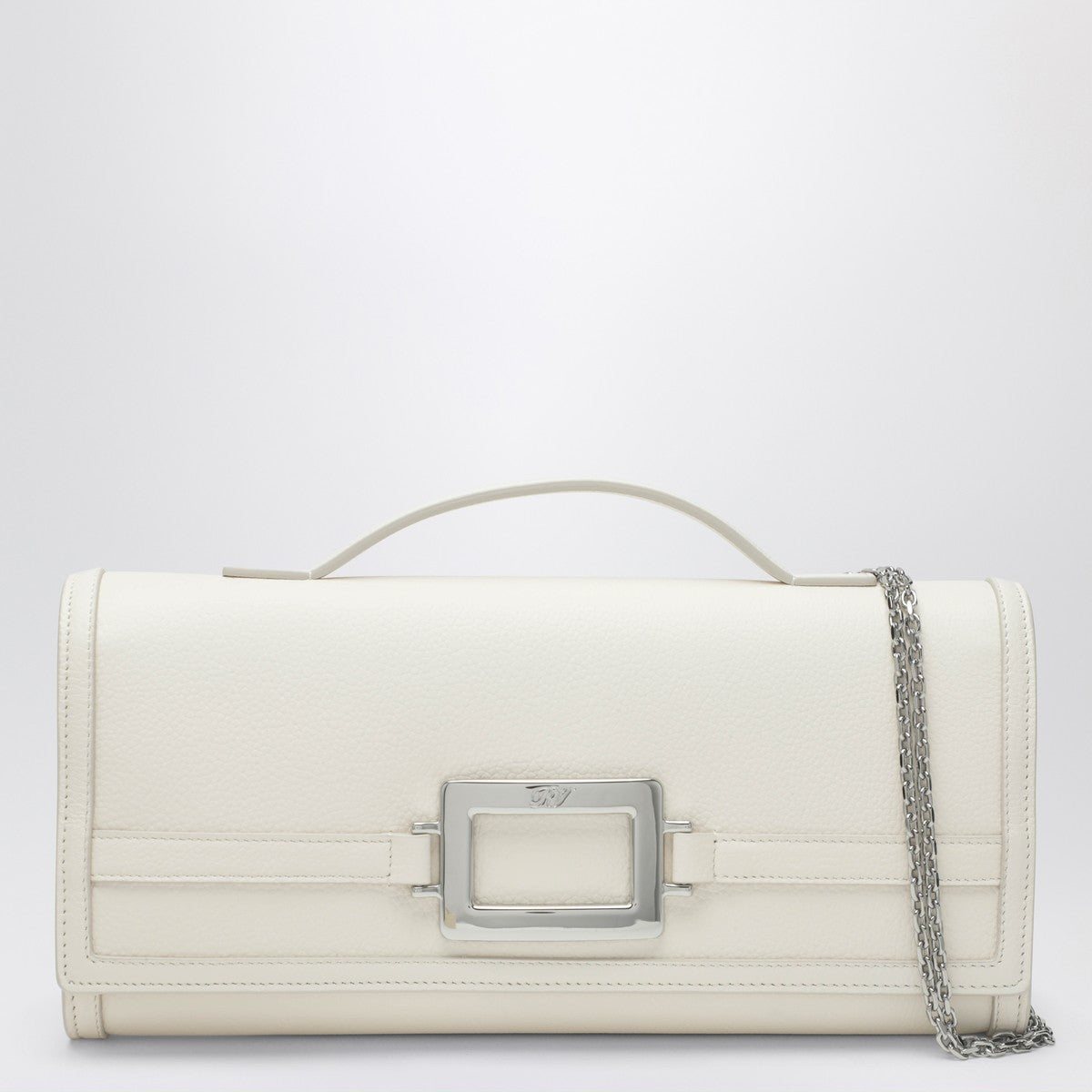 Roger Vivier ROGER VIVIER Belle Vivier Clutch white