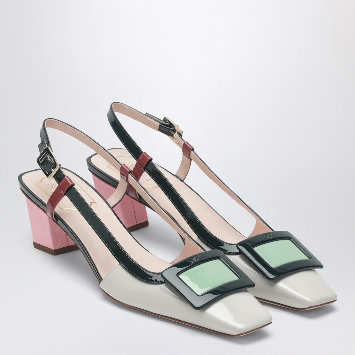 Roger Vivier ROGER VIVIER Belle Vivier multicolour patent leather slingback