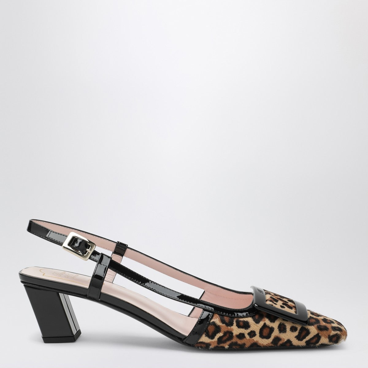 Roger Vivier ROGER VIVIER Belle Vivier leopard print pony skin slingback