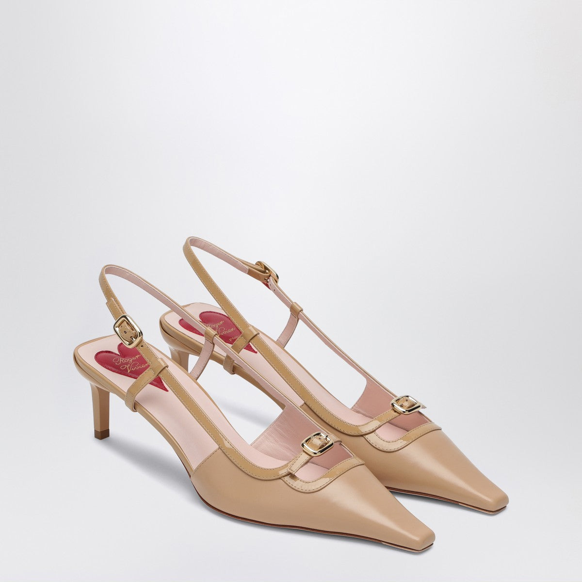 Roger Vivier ROGER VIVIER Desert leather décolletés Slingback Viv'' Canard