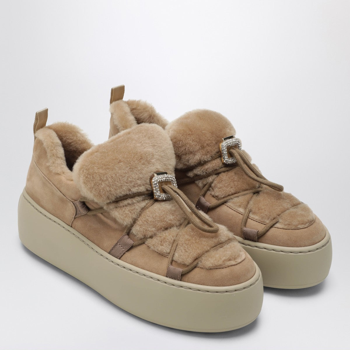 Roger Vivier ROGER VIVIER Brown Viv'' Up suede sneaker