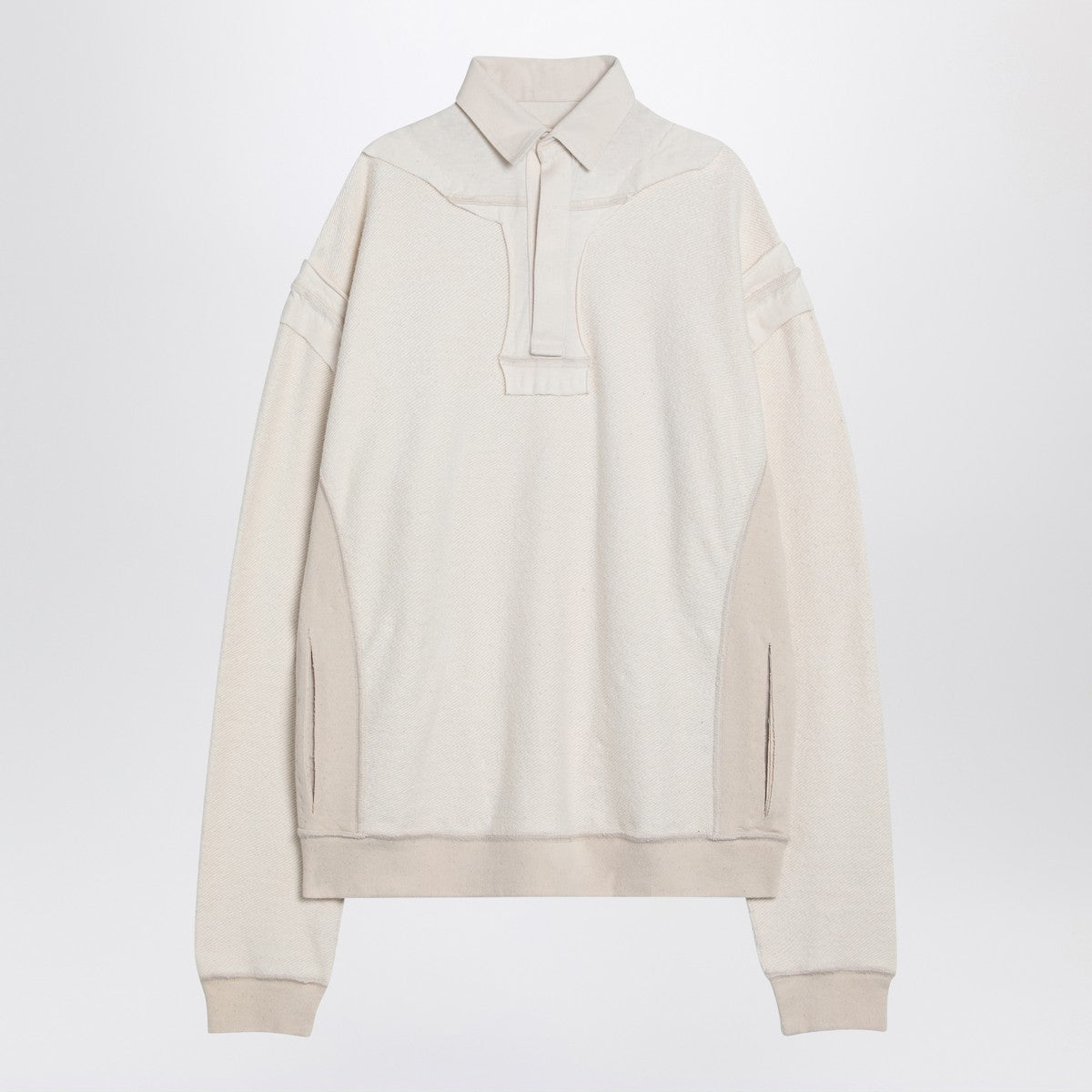 Maison Margiela Maison Margiela Distressed-effect ecru sweatshirt