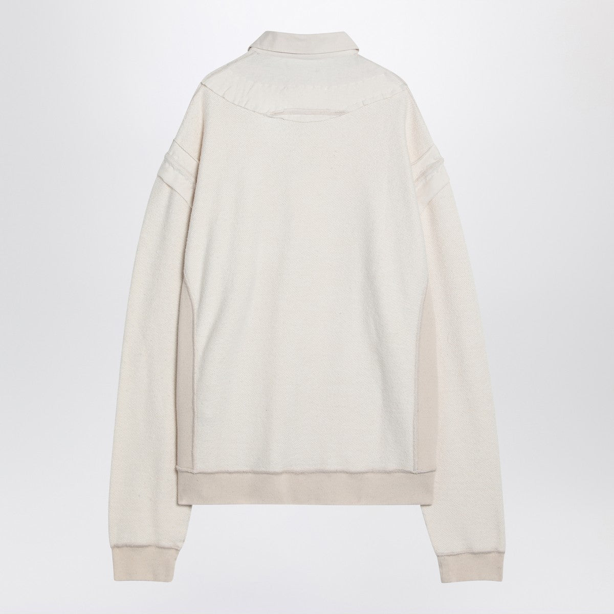 Maison Margiela Maison Margiela Distressed-effect ecru sweatshirt