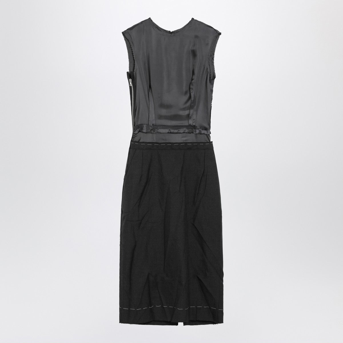 Maison Margiela Maison Margiela Grey mélange sleeveless dress